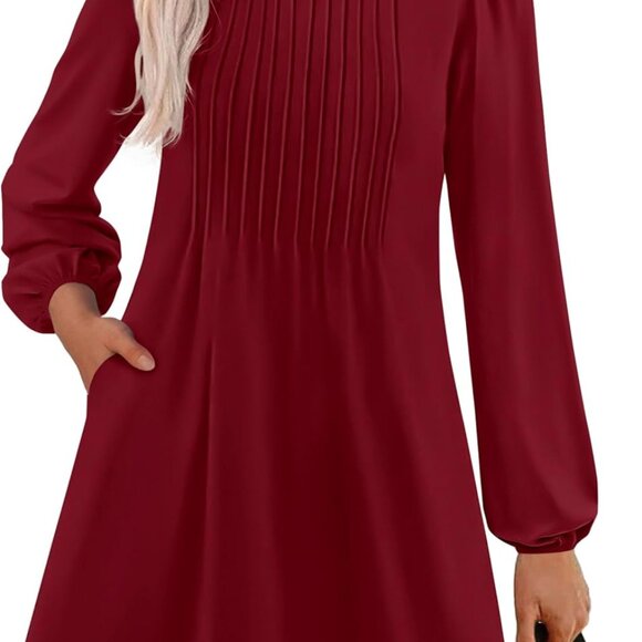 Fall Dresses for Women 2025 Long Sleeve Mini Short Flowy A Line Casual Holiday P - Picture 1 of 3